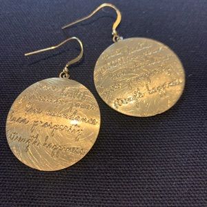 Strength love and happiness earrings